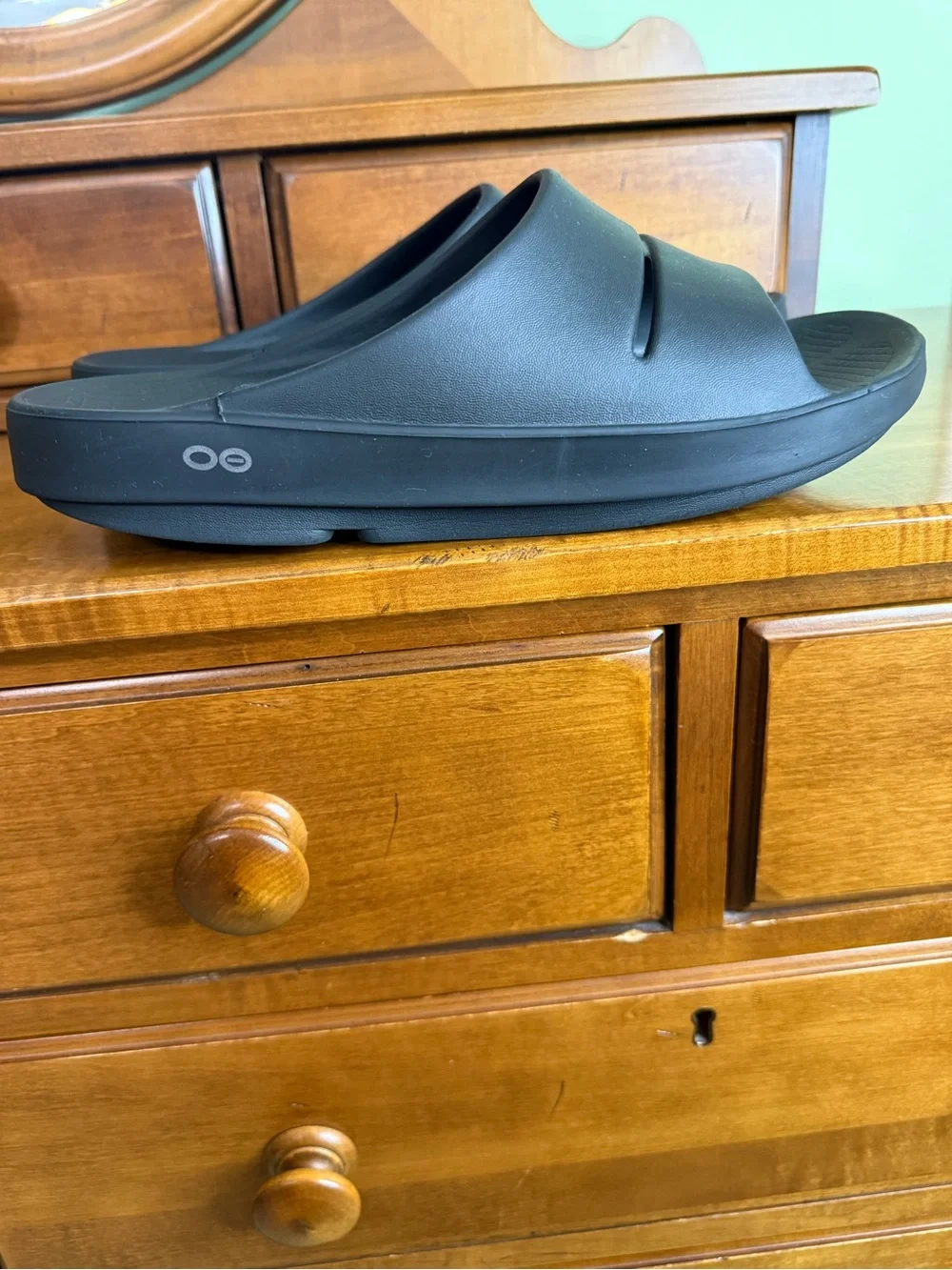 OOFOS OOAHH recovery slide sandals black M10 W12 EU42 orthotic, beach walking
